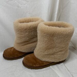 Ugg Maylin Boots Shearling Suede Chestnut Brown Women’s 7